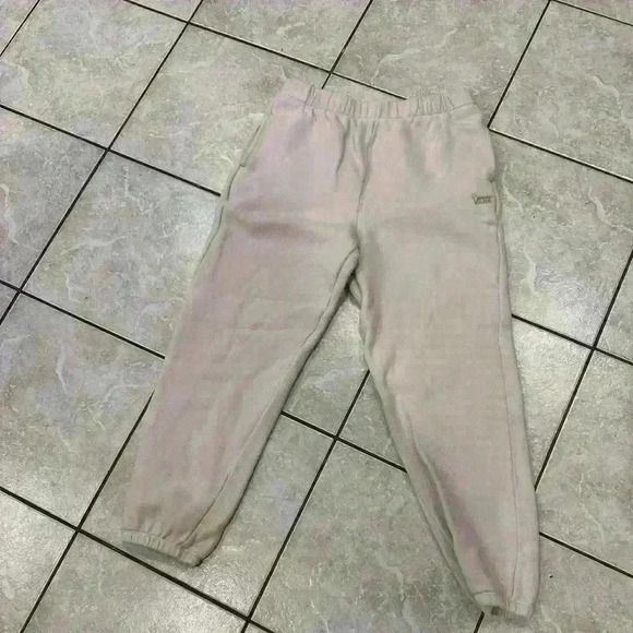Vans Cream sweatshirt Fleece Joggers with Side Pockets Size Small - Picture 1 of 5